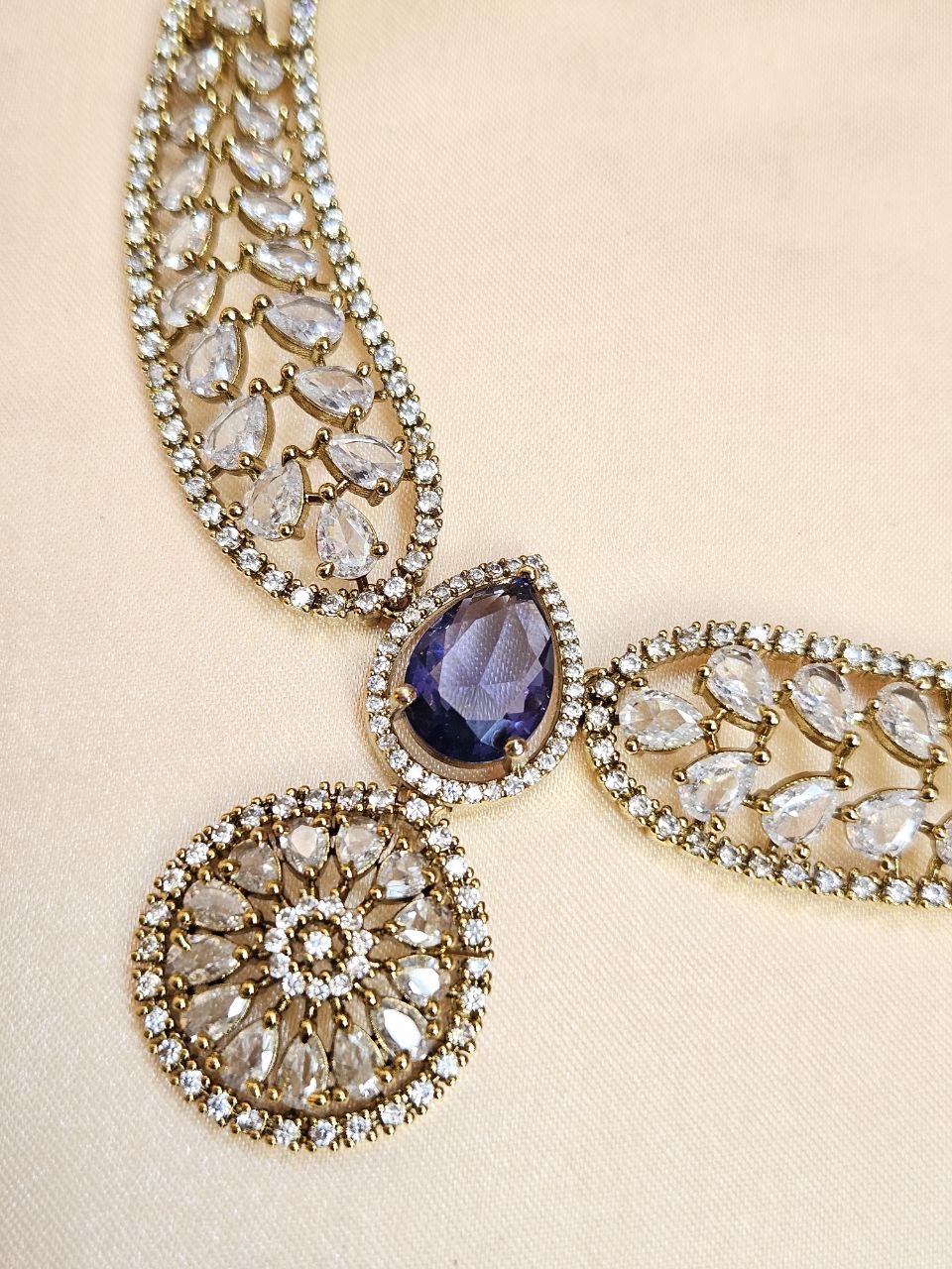 Harini Red Doublet AD Necklace