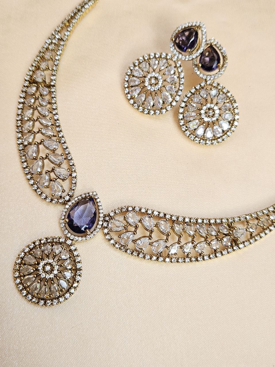 Harini Red Doublet AD Necklace