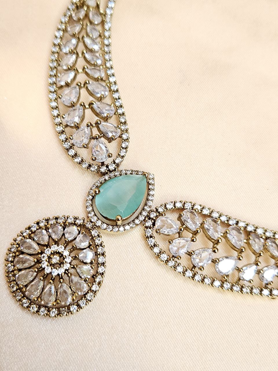 Harini Red Doublet AD Necklace