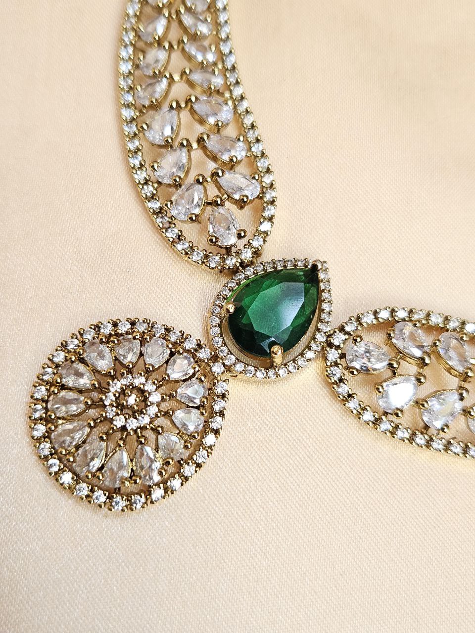 Harini Red Doublet AD Necklace