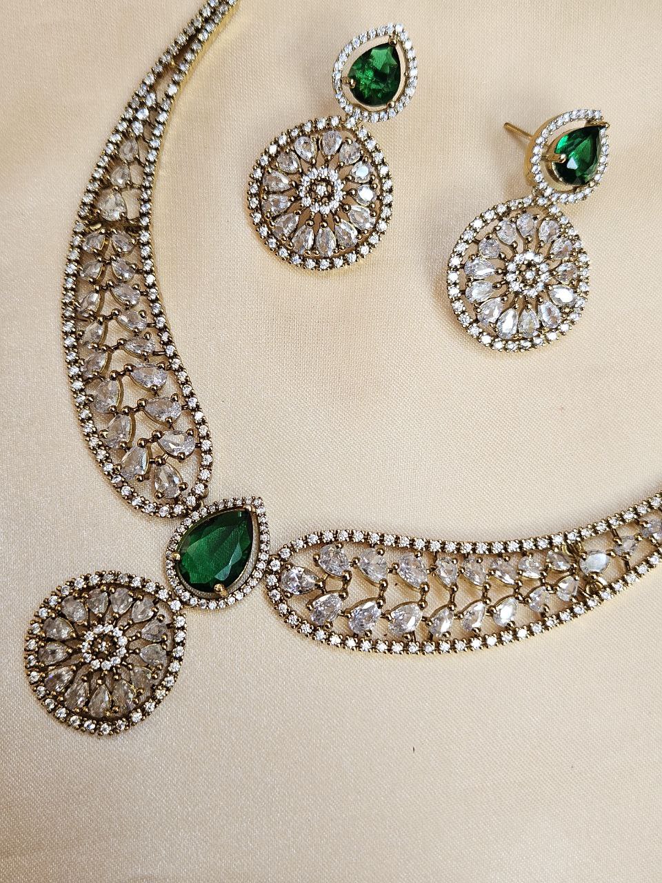 Harini Red Doublet AD Necklace