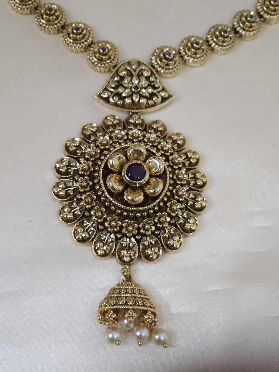 Premium Nakshi Real Gold-Like Long Necklace