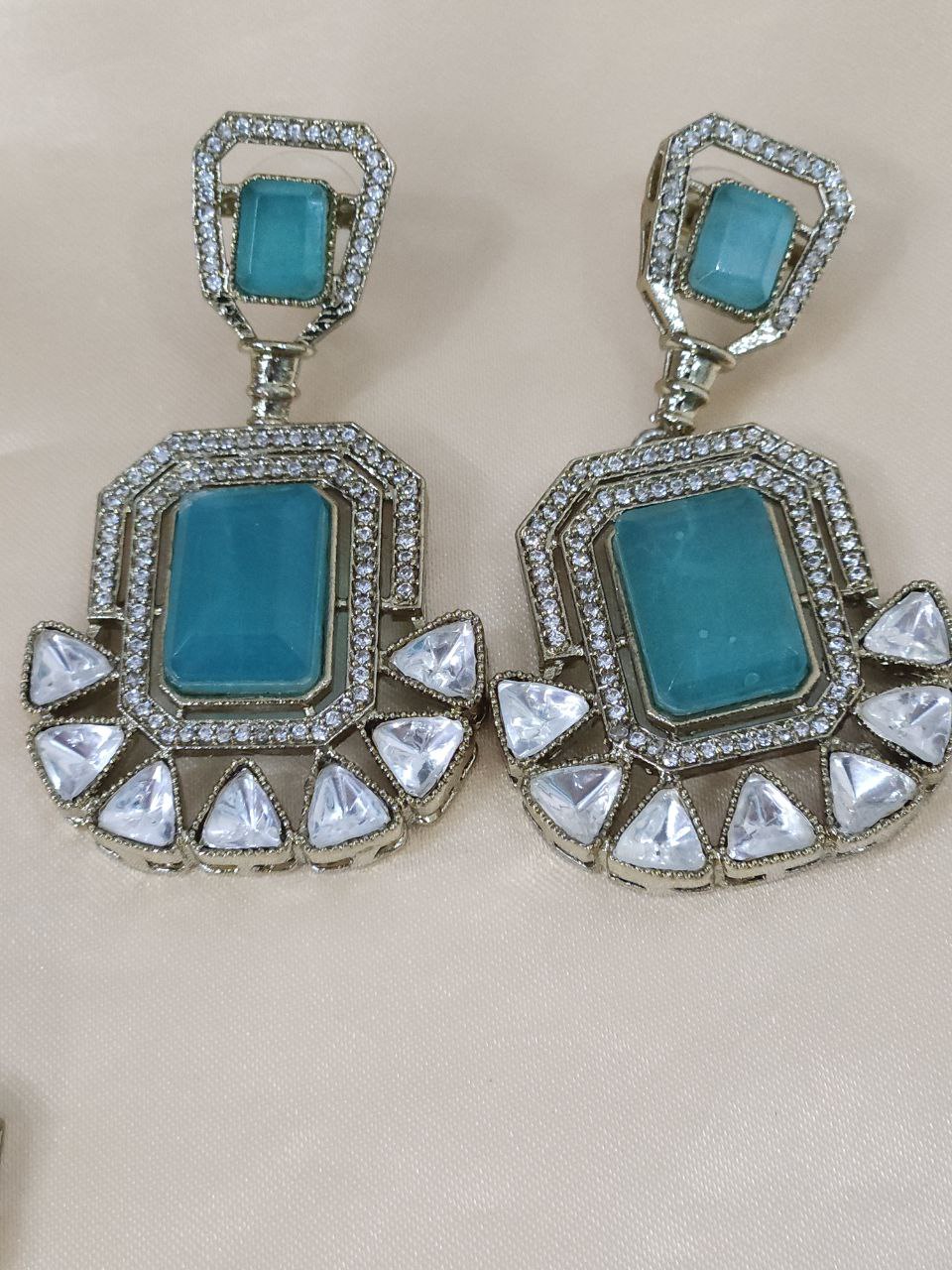 Moissanite Bridal Doublet AD Necklace