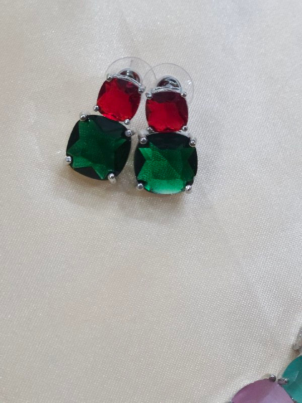 Multicolor Big Stone AD Necklace [Premium]