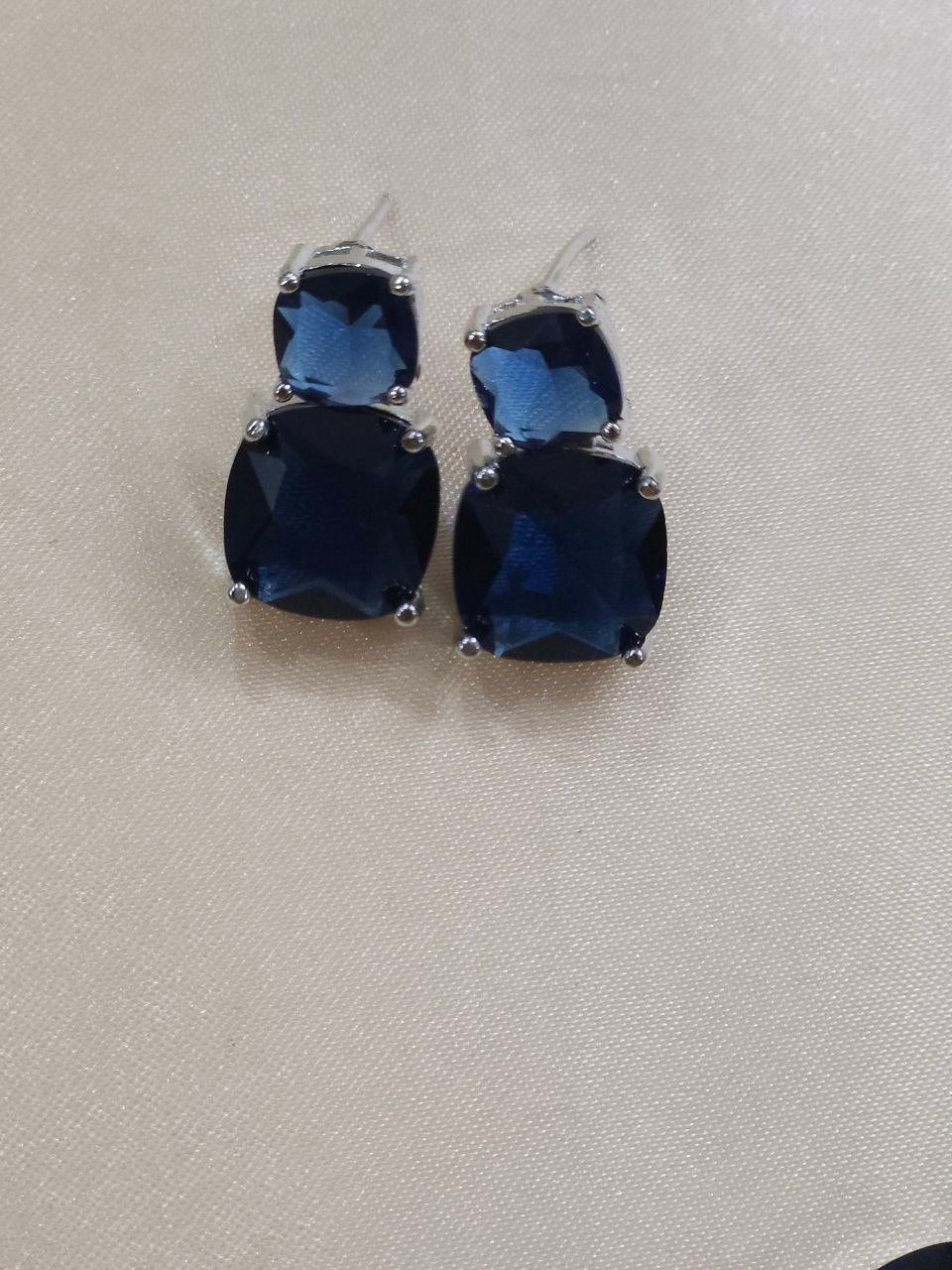 Blue Big Stone AD Necklace [Premium]