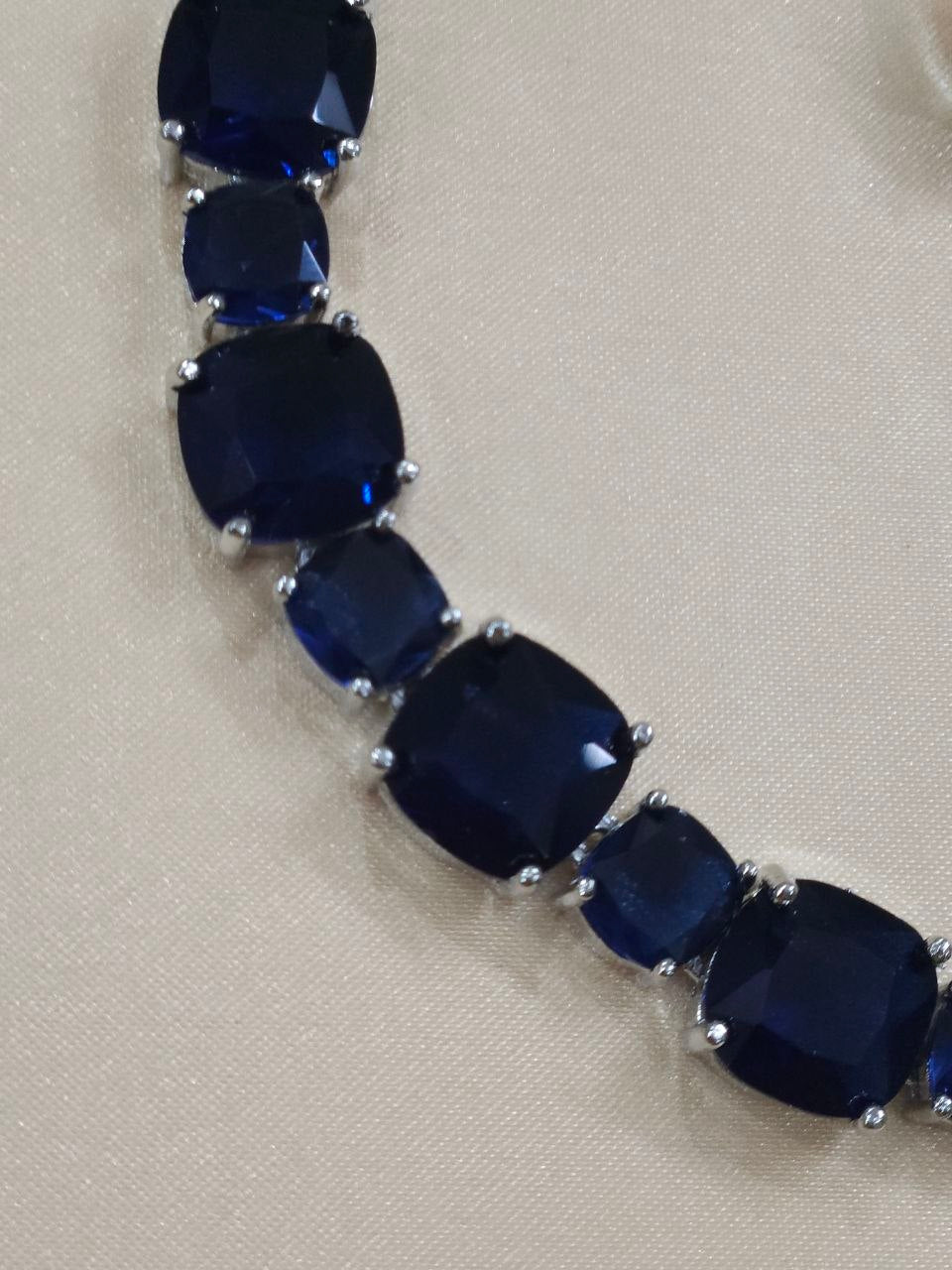Blue Big Stone AD Necklace [Premium]