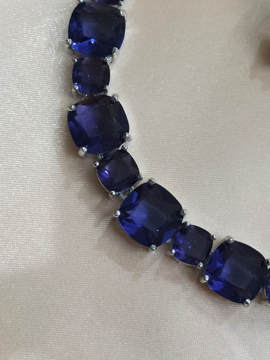 Purple Big Stone AD Necklace [Premium]