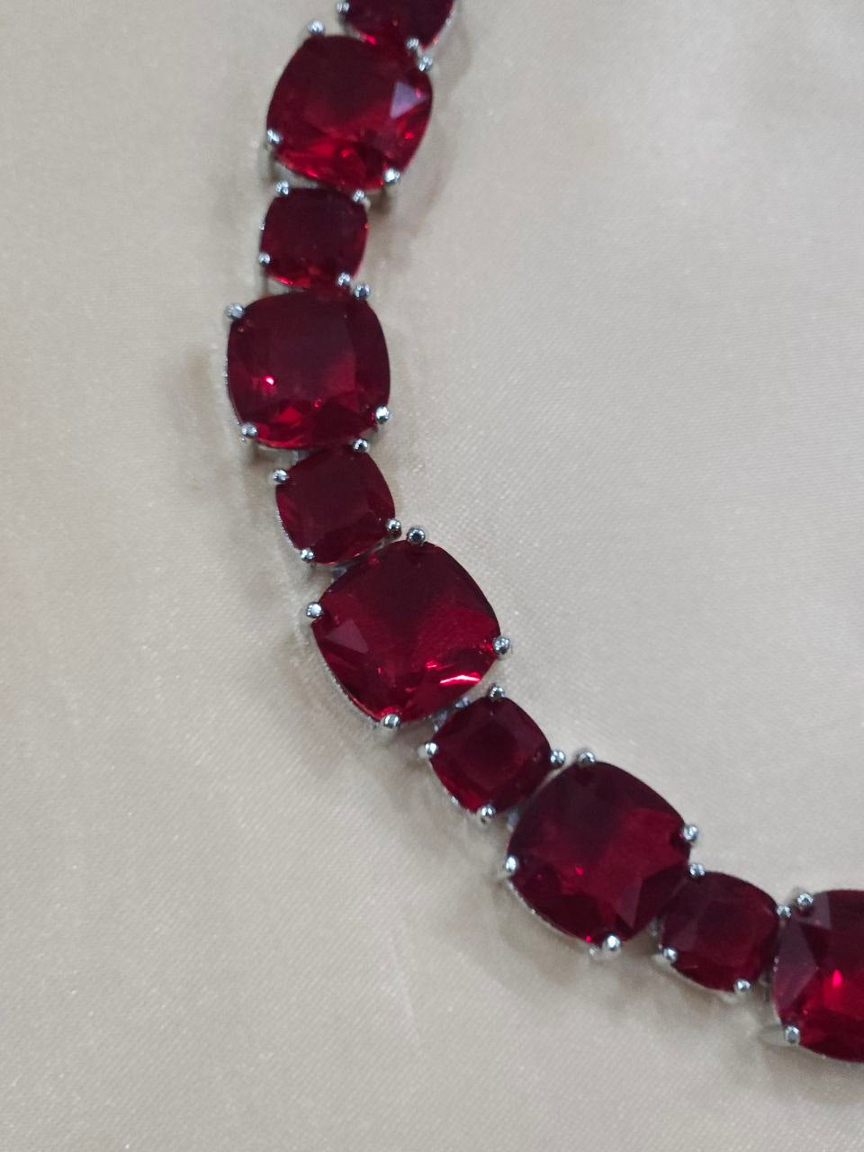 Purple Big Stone AD Necklace [Premium]