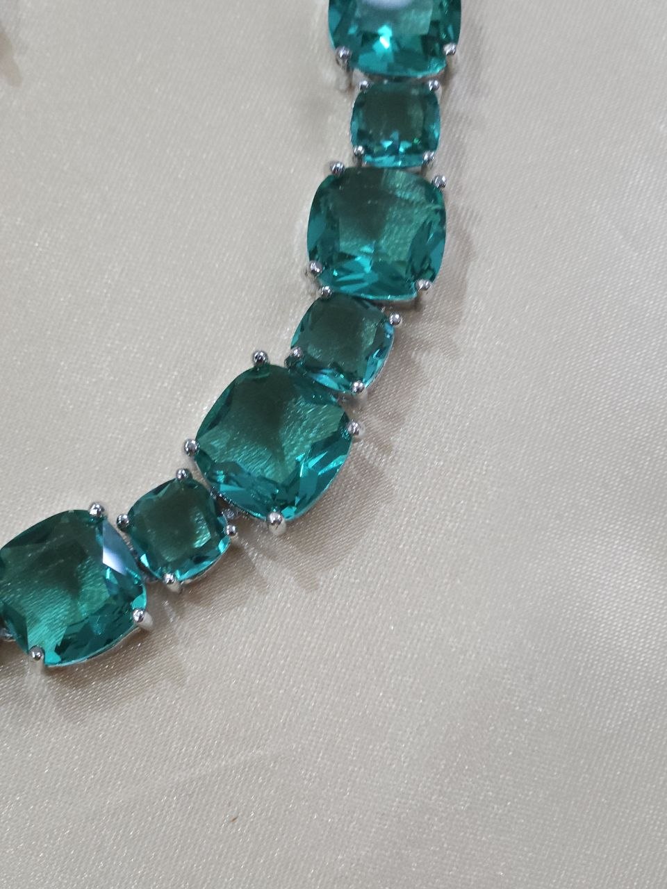 Rama  Green Big Stone AD Necklace [Premium]