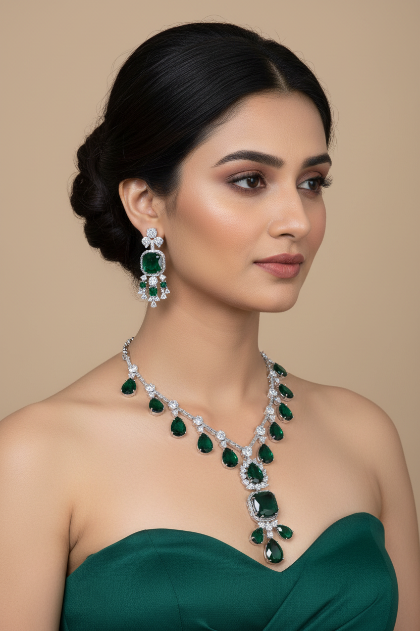 Neeta Ambani Long AD Necklace [Premium]