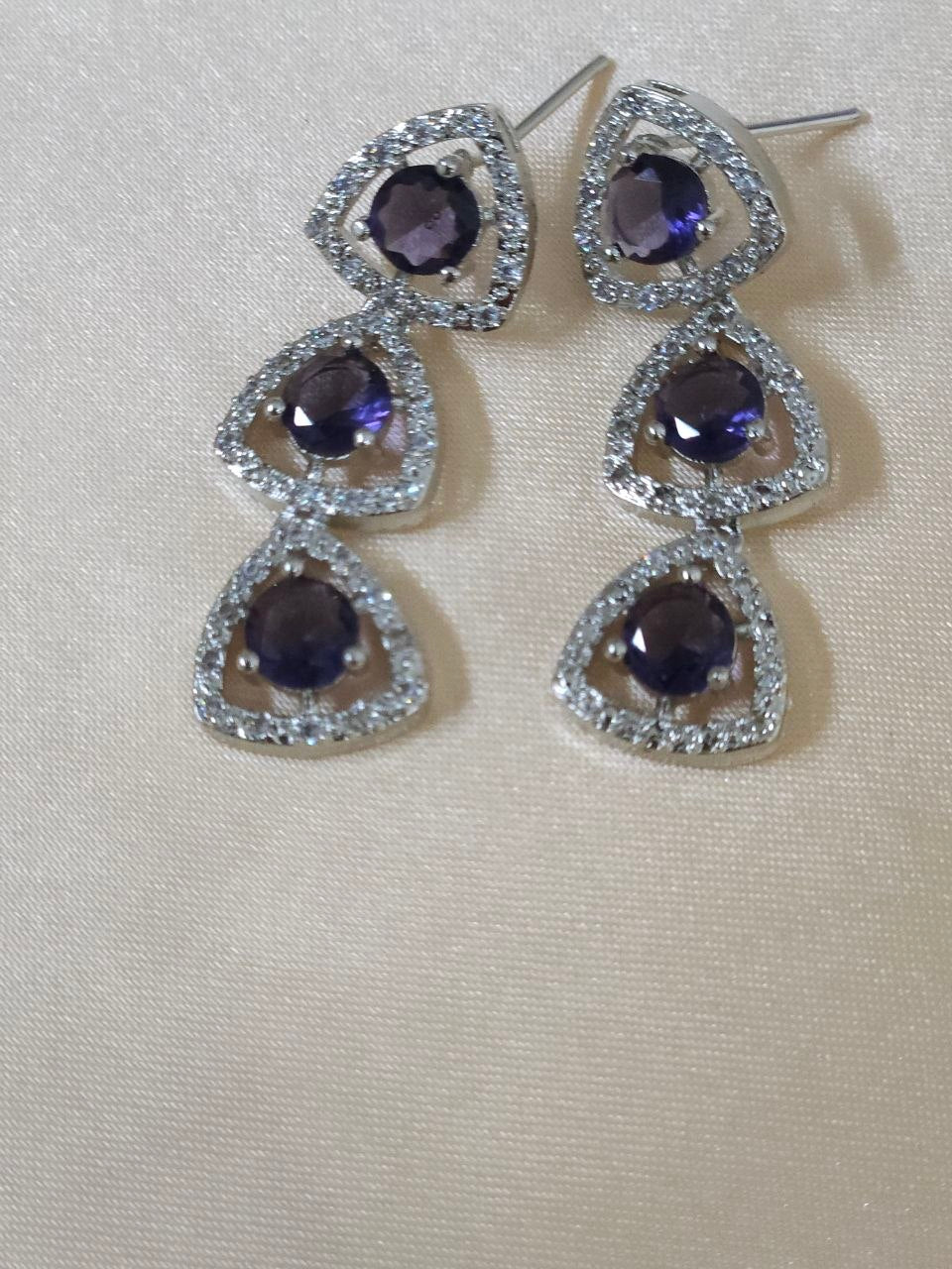 Triangle Purple AD Necklace