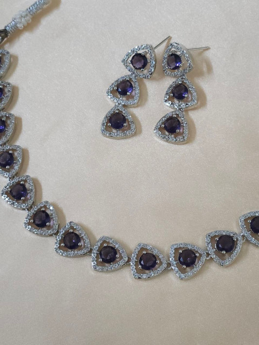 Triangle Purple AD Necklace