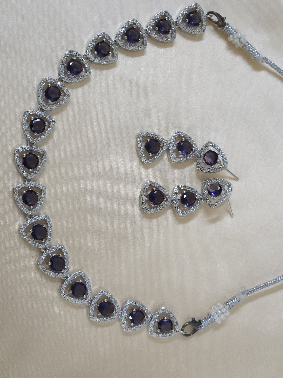 Triangle Purple AD Necklace