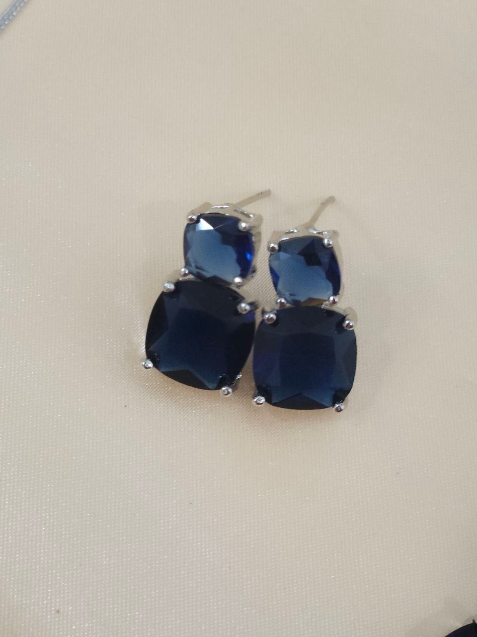 Blue Big Stone AD Necklace [Premium]