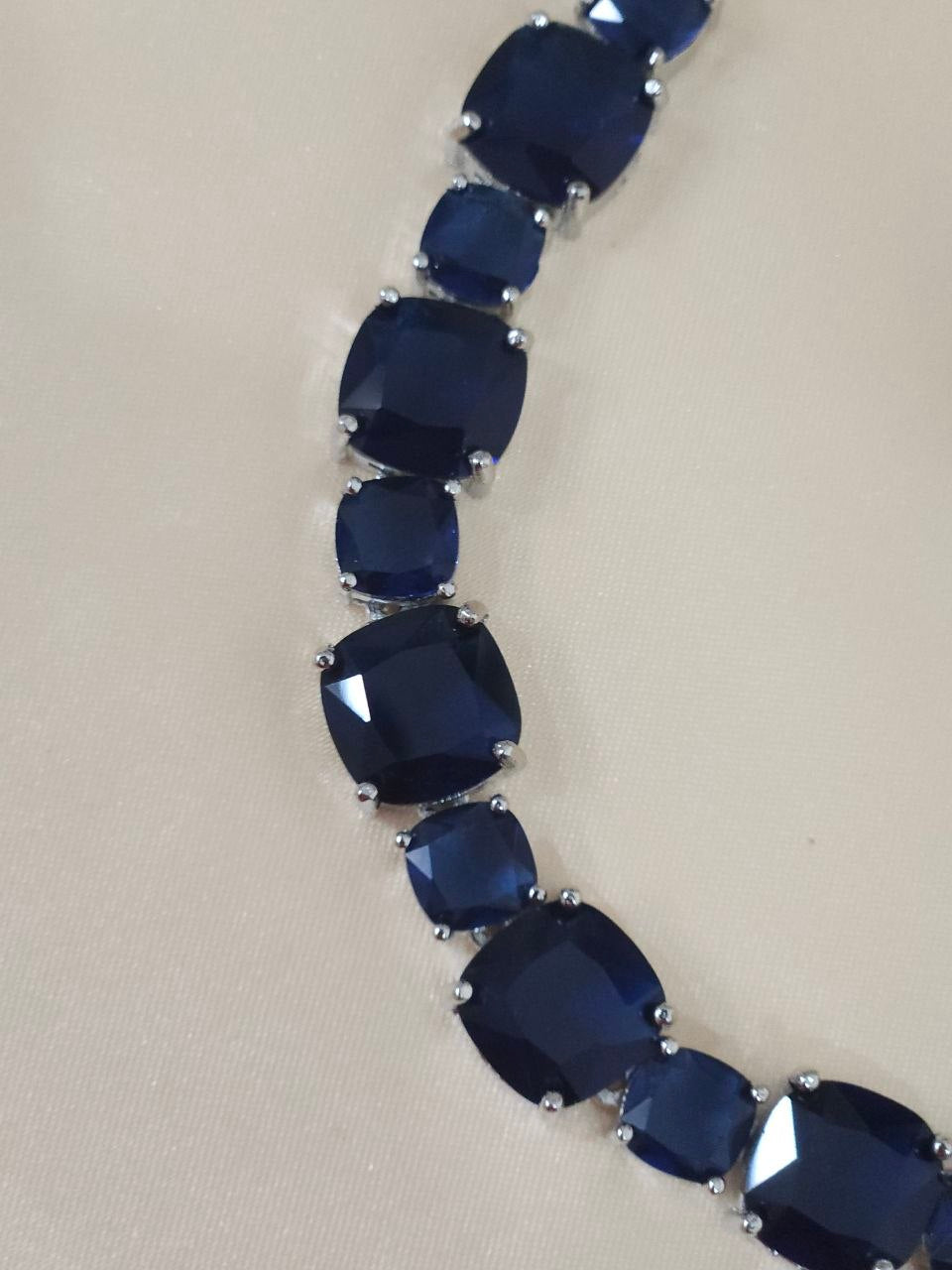 Blue Big Stone AD Necklace [Premium]