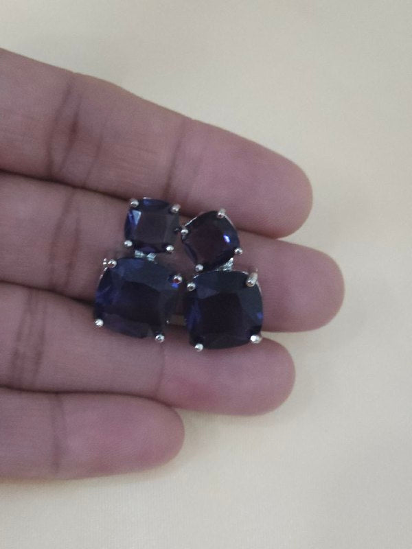 Purple Big Stone AD Necklace [Premium]