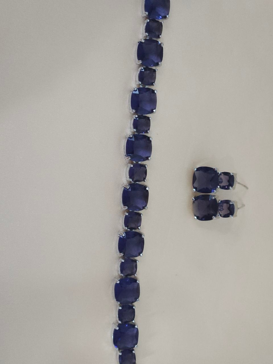 Purple Big Stone AD Necklace [Premium]