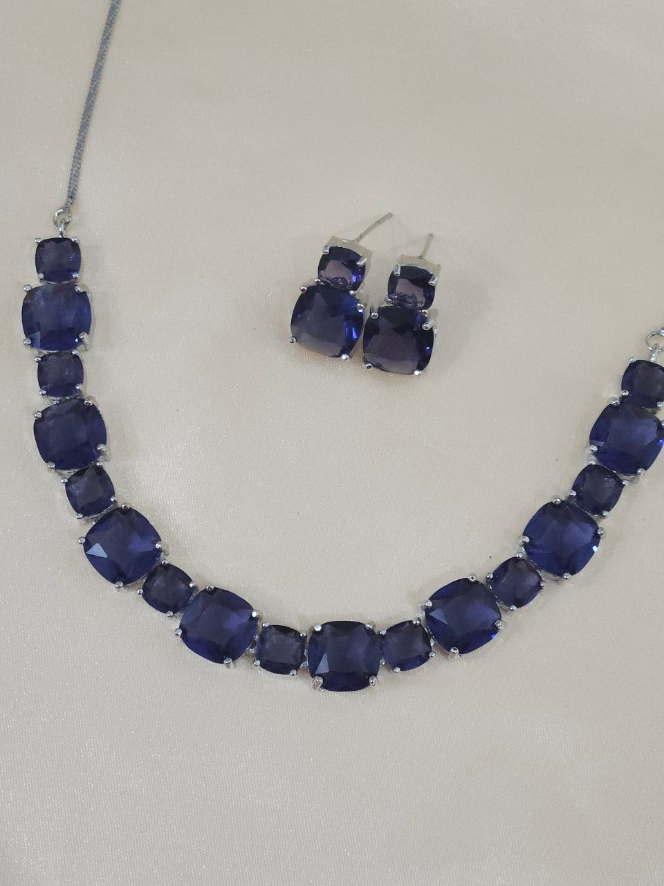 Purple Big Stone AD Necklace [Premium]