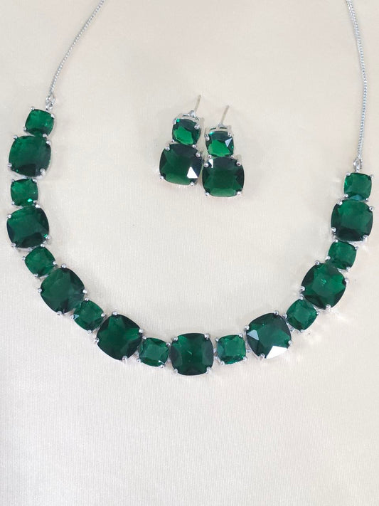 Green Big Stone AD Necklace [Premium]