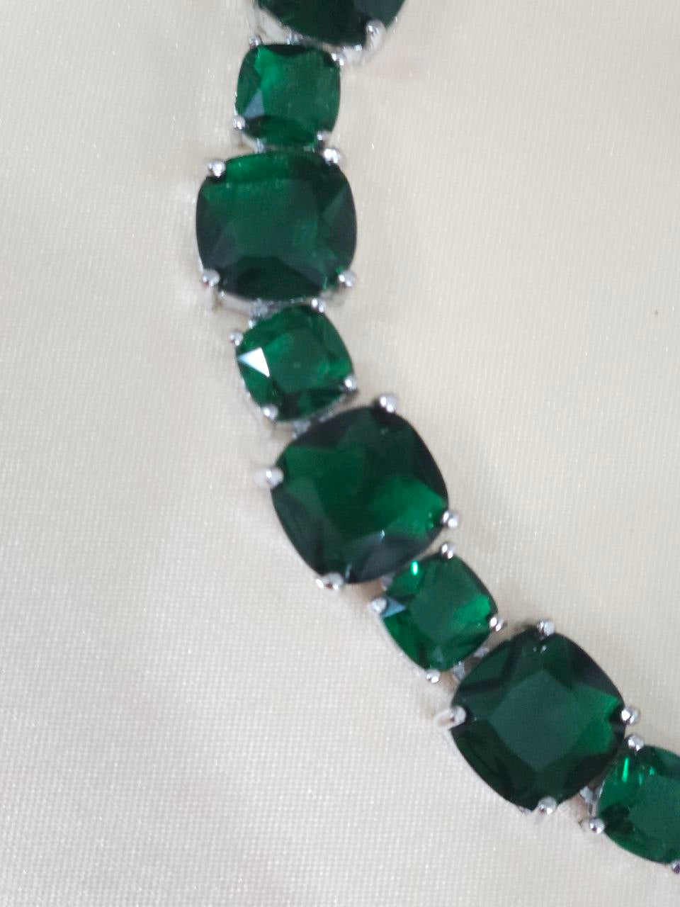 Green Big Stone AD Necklace [Premium]