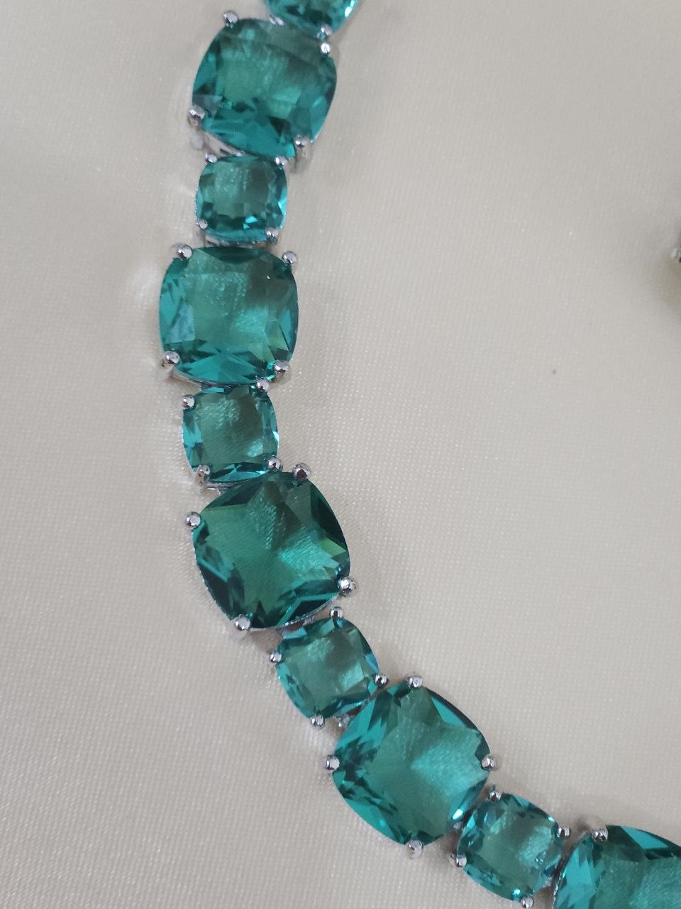 Rama  Green Big Stone AD Necklace [Premium]