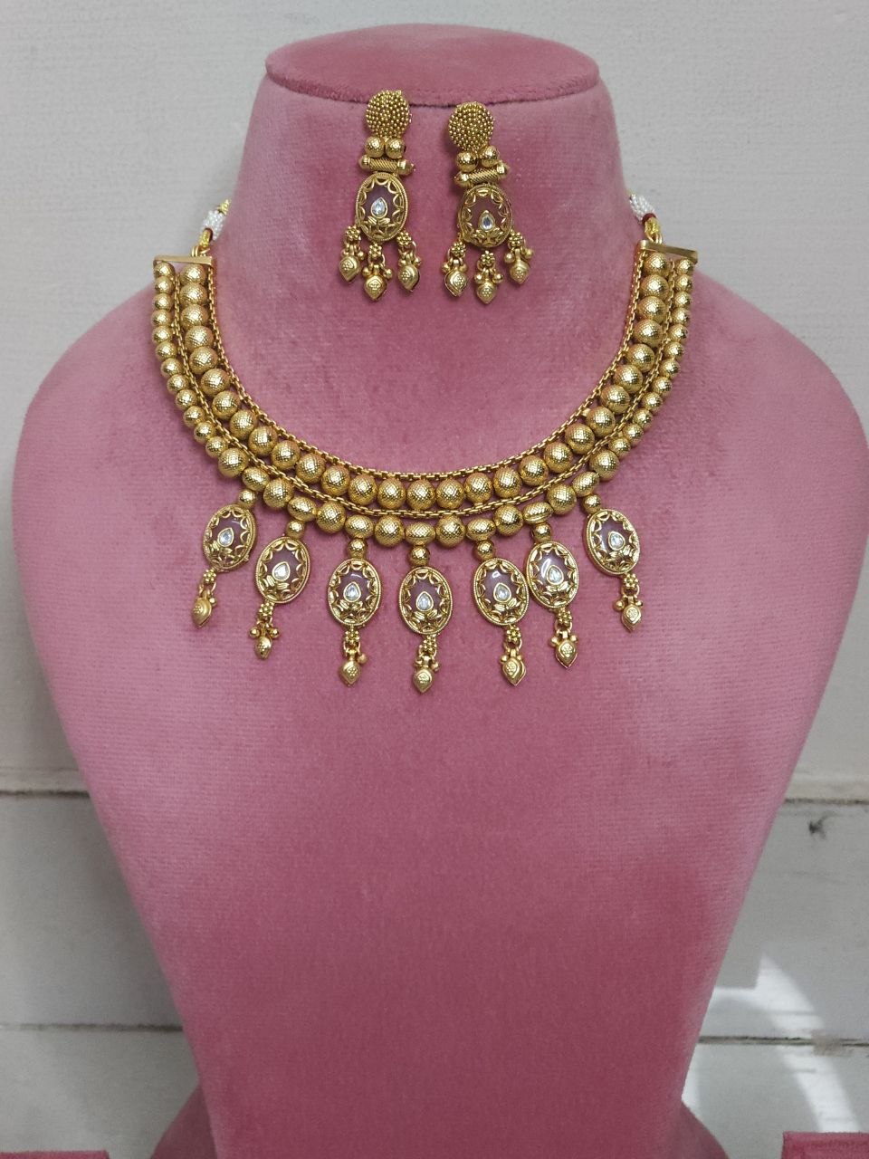 Gold Monalisa Ghungru Necklace [Premium]