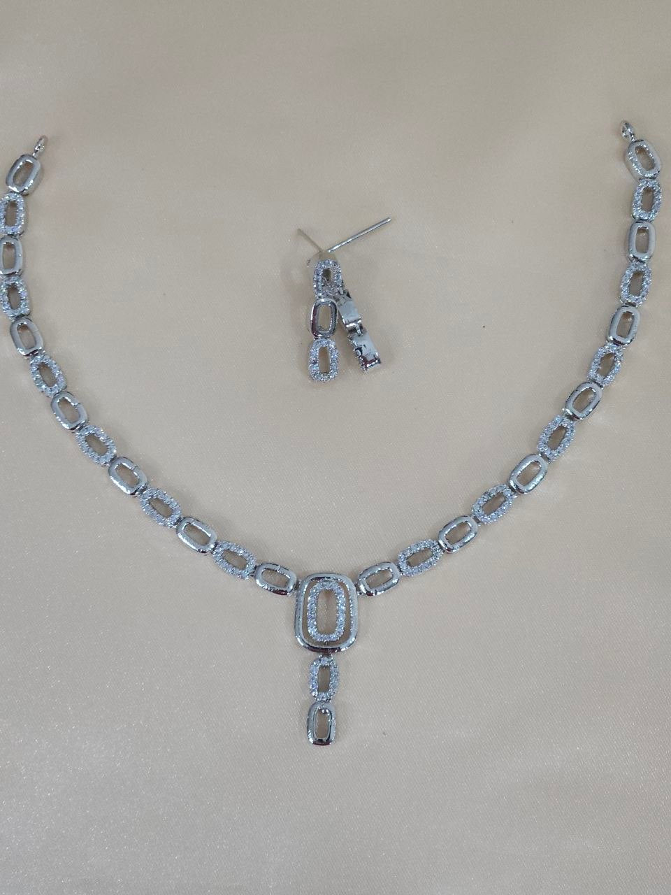 Gold AD Sleek Necklace [Premium]