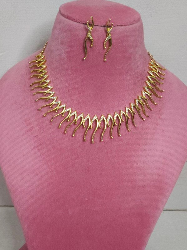 Designer Western AD Gold Necklace