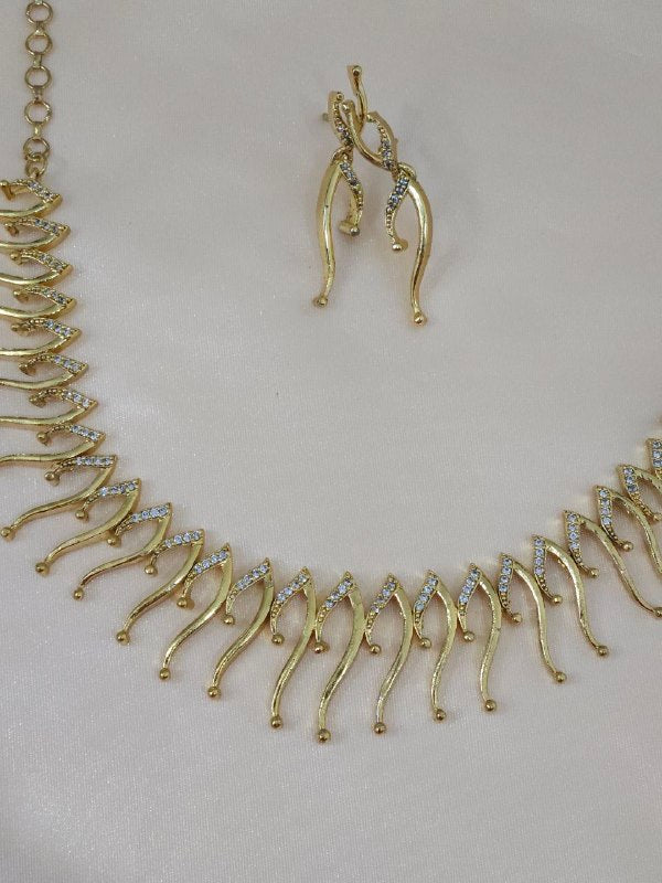 Designer Western AD Gold Necklace