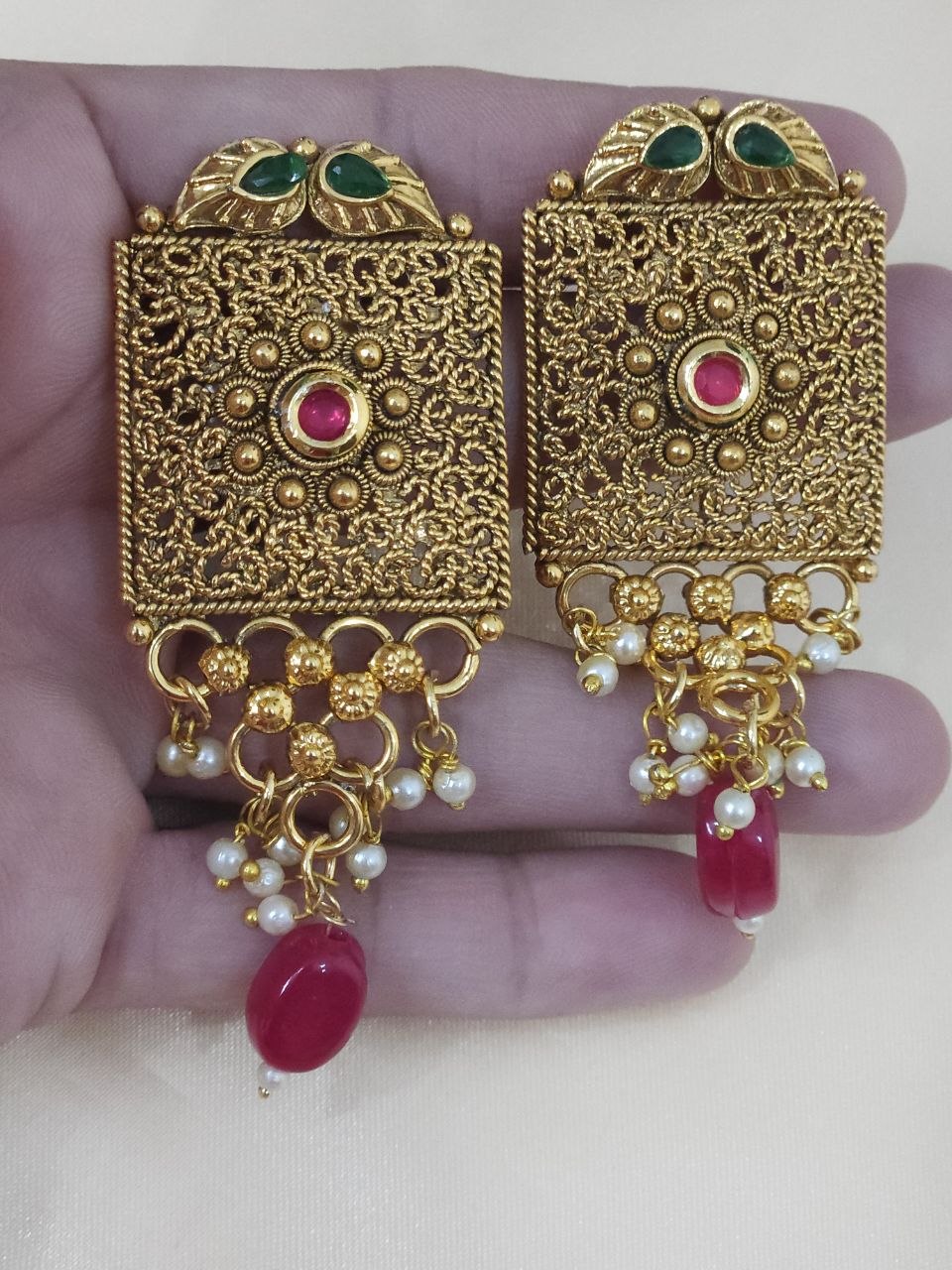 Gold Matar Mala Maharani Long Necklace [Premium]