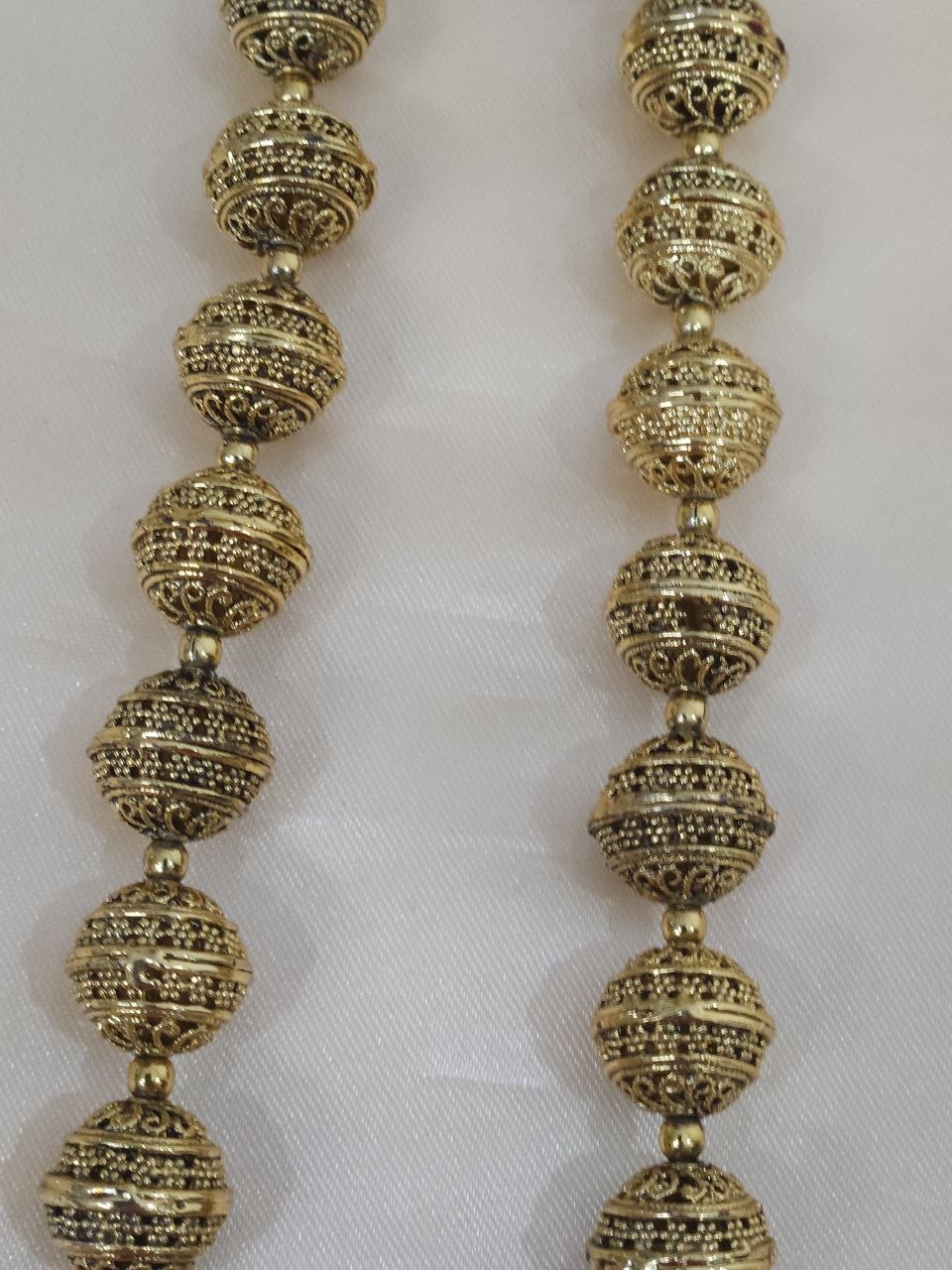 Gold Matar Mala Maharani Long Necklace [Premium]