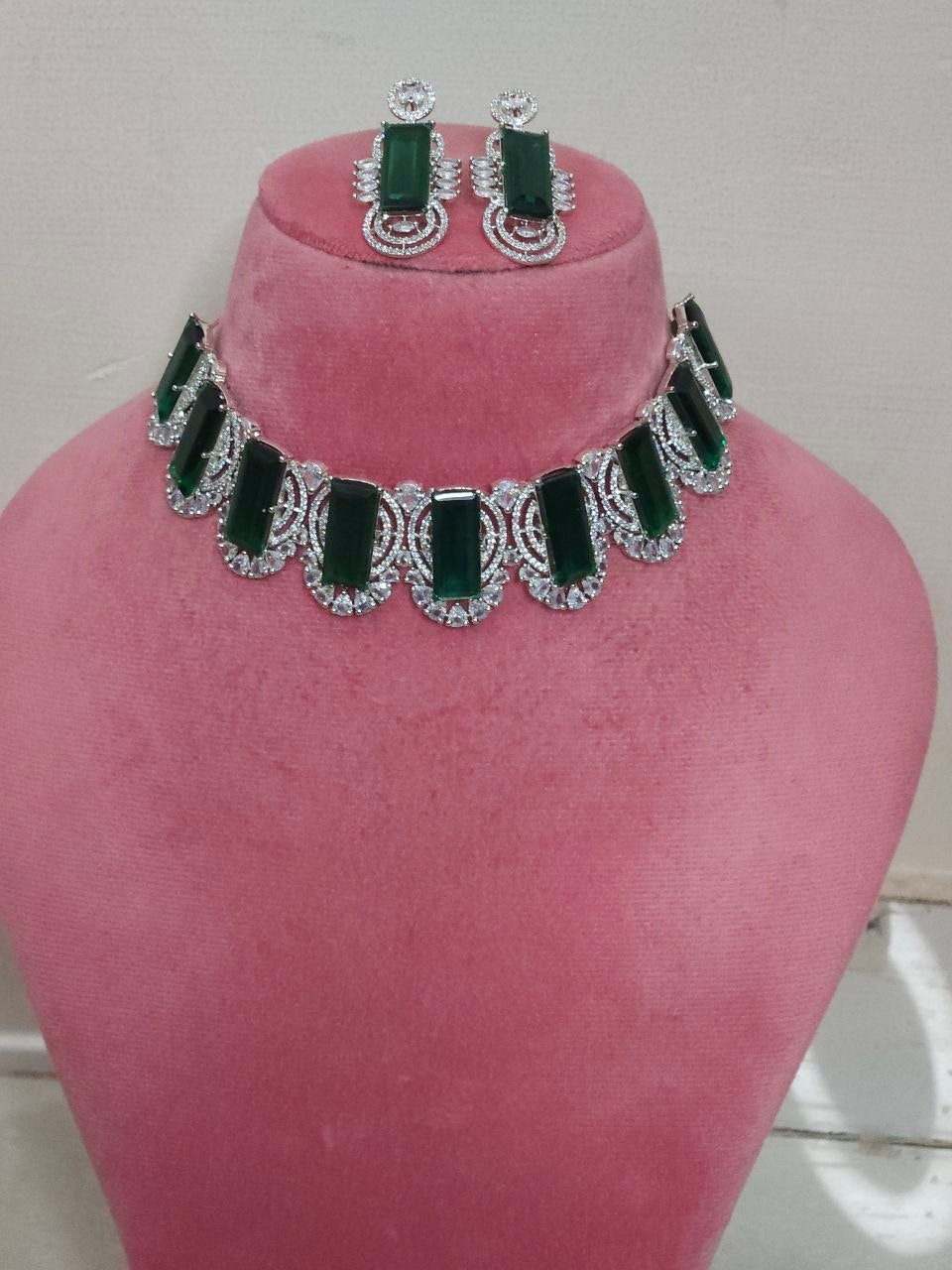 Premium Big Green AD Choker Necklace