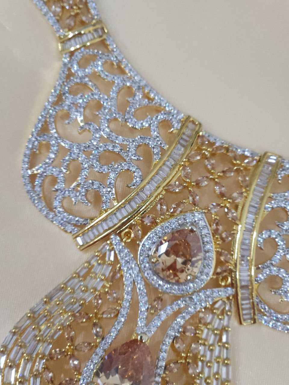 Ganga-Jamuna Dual Gold Necklace [Premium]