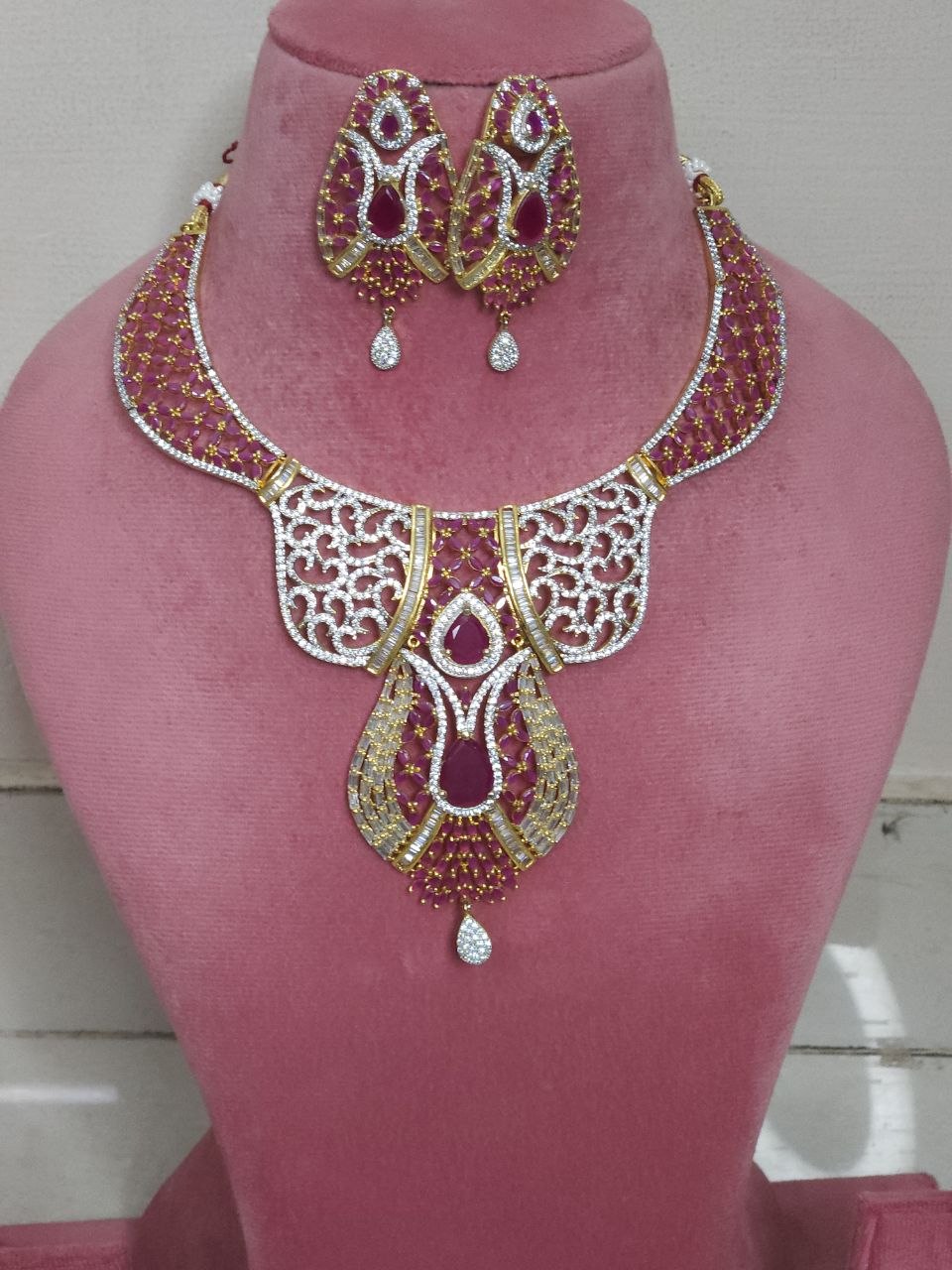 Ganga-Jamuna Dual Gold Necklace [Premium]