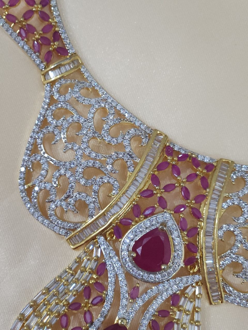 Ganga-Jamuna Dual Gold Necklace [Premium]