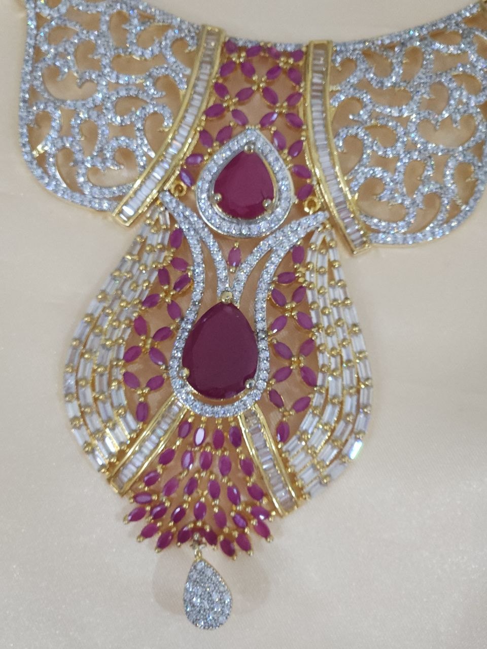 Ganga-Jamuna Dual Gold Necklace [Premium]