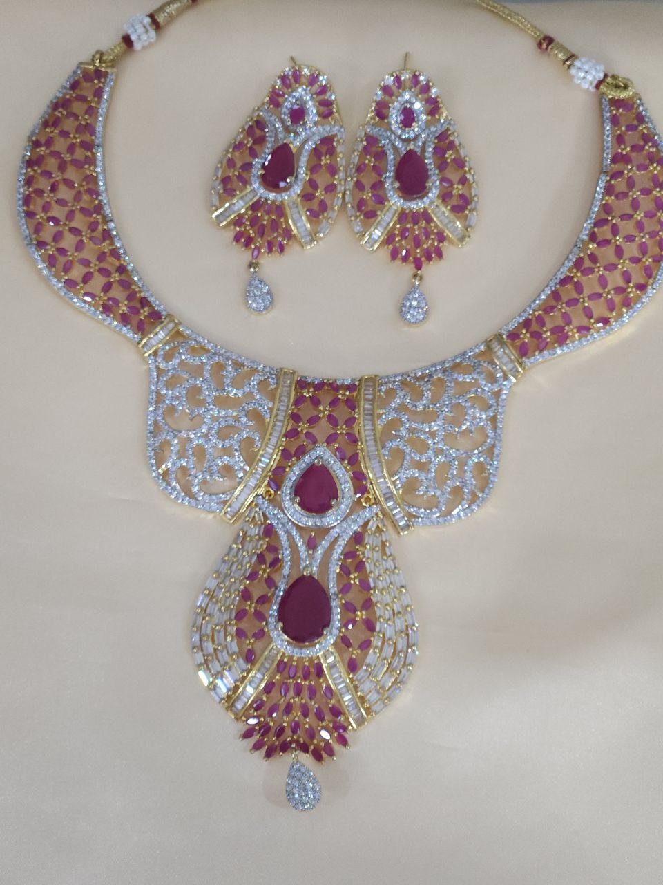 Ganga-Jamuna Dual Gold Necklace [Premium]