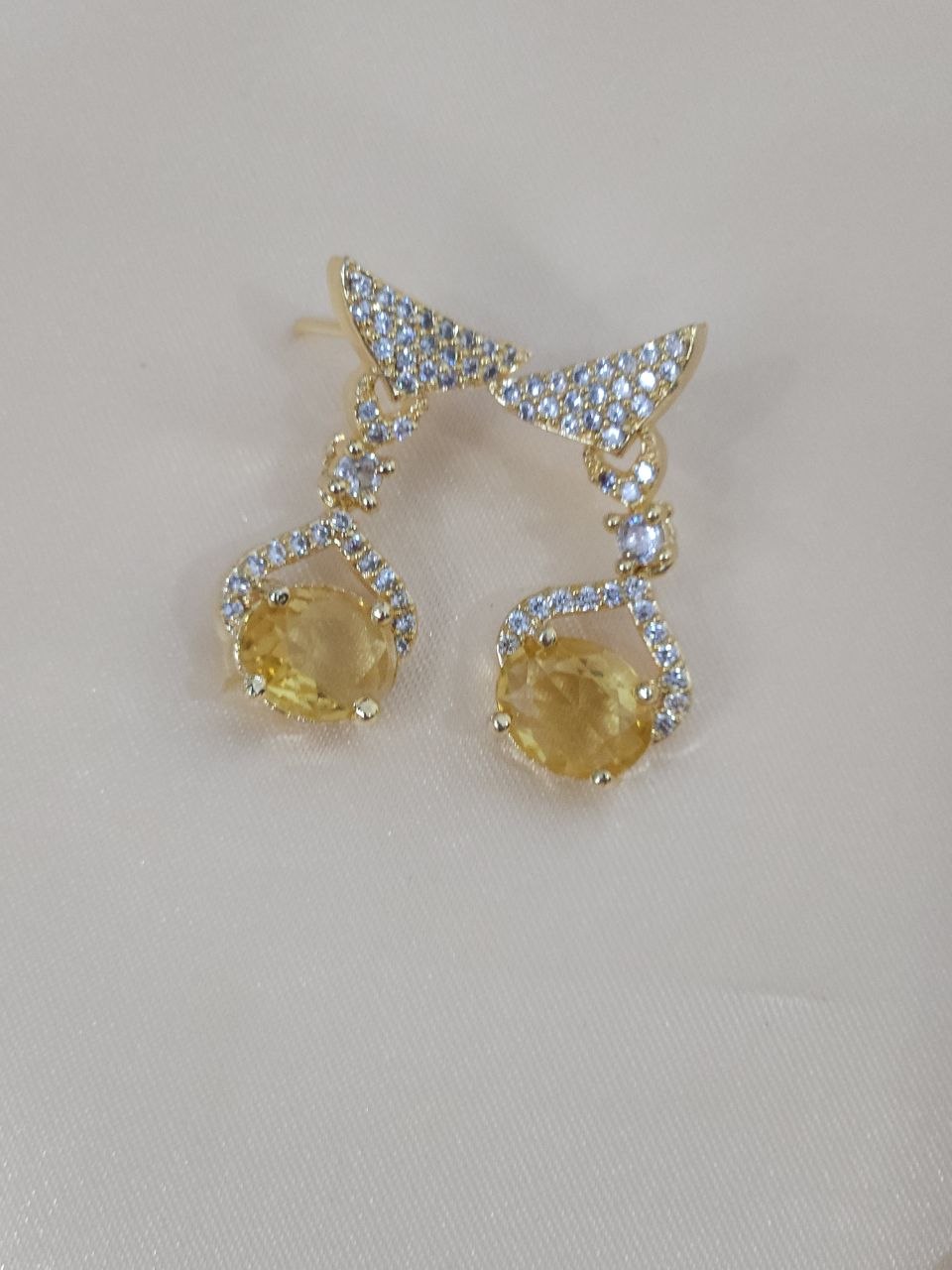 Premium Yellow Nano Setting AD Necklace