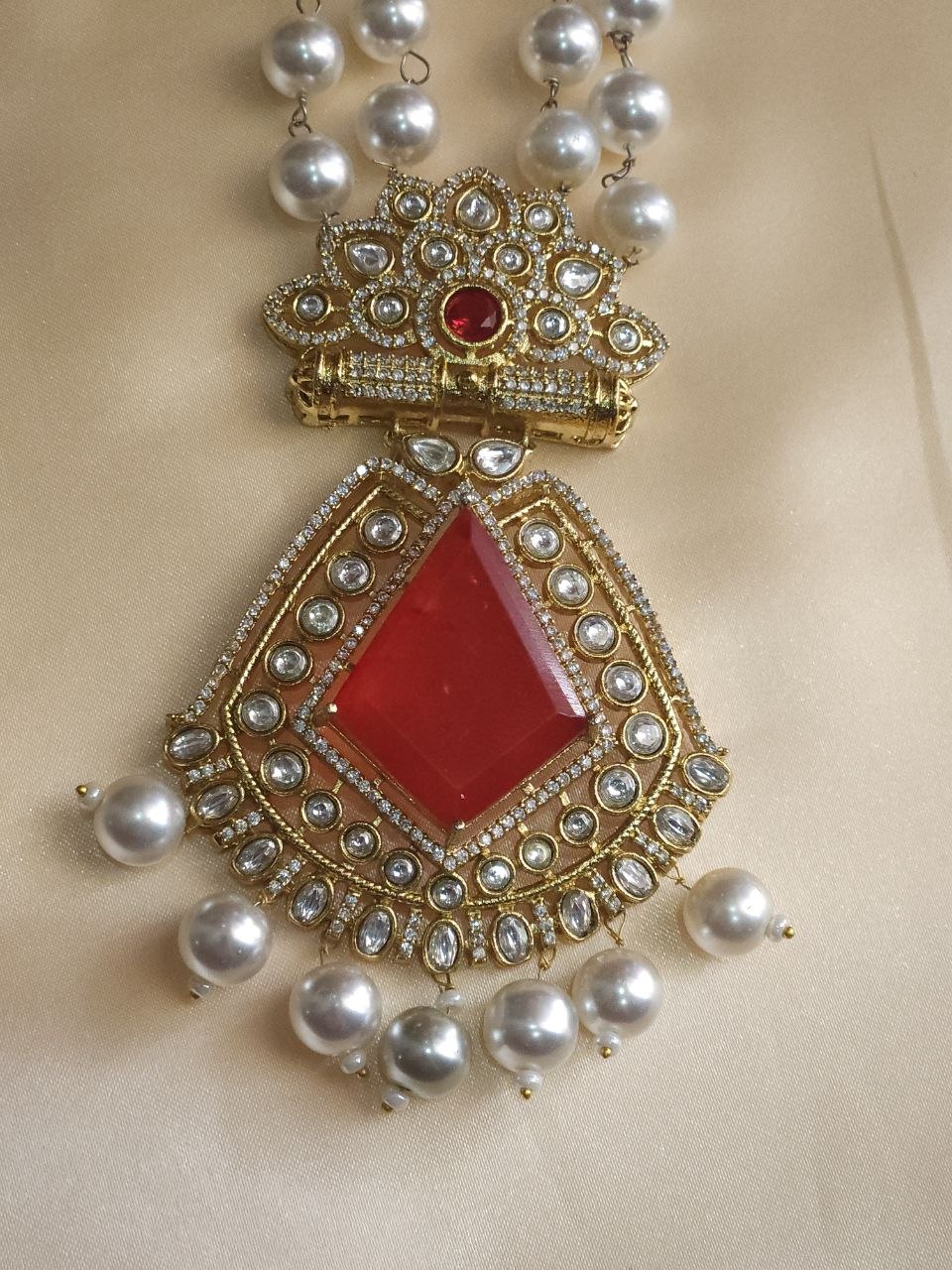 Red Doublet Malaysian Pearl Rani Haar