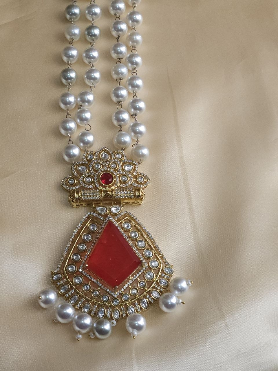 Red Doublet Malaysian Pearl Rani Haar
