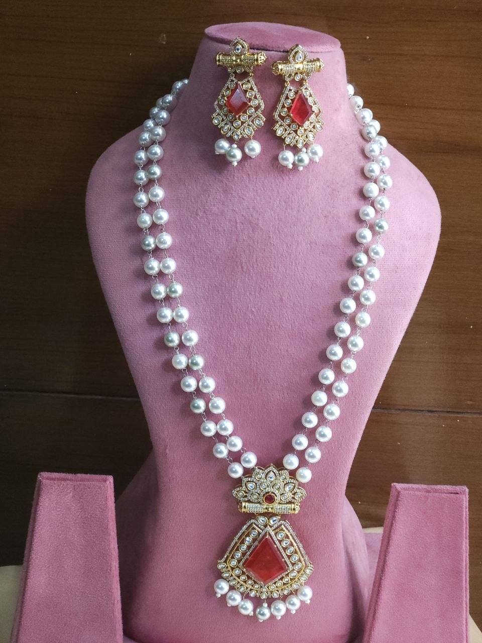 Red Doublet Malaysian Pearl Rani Haar