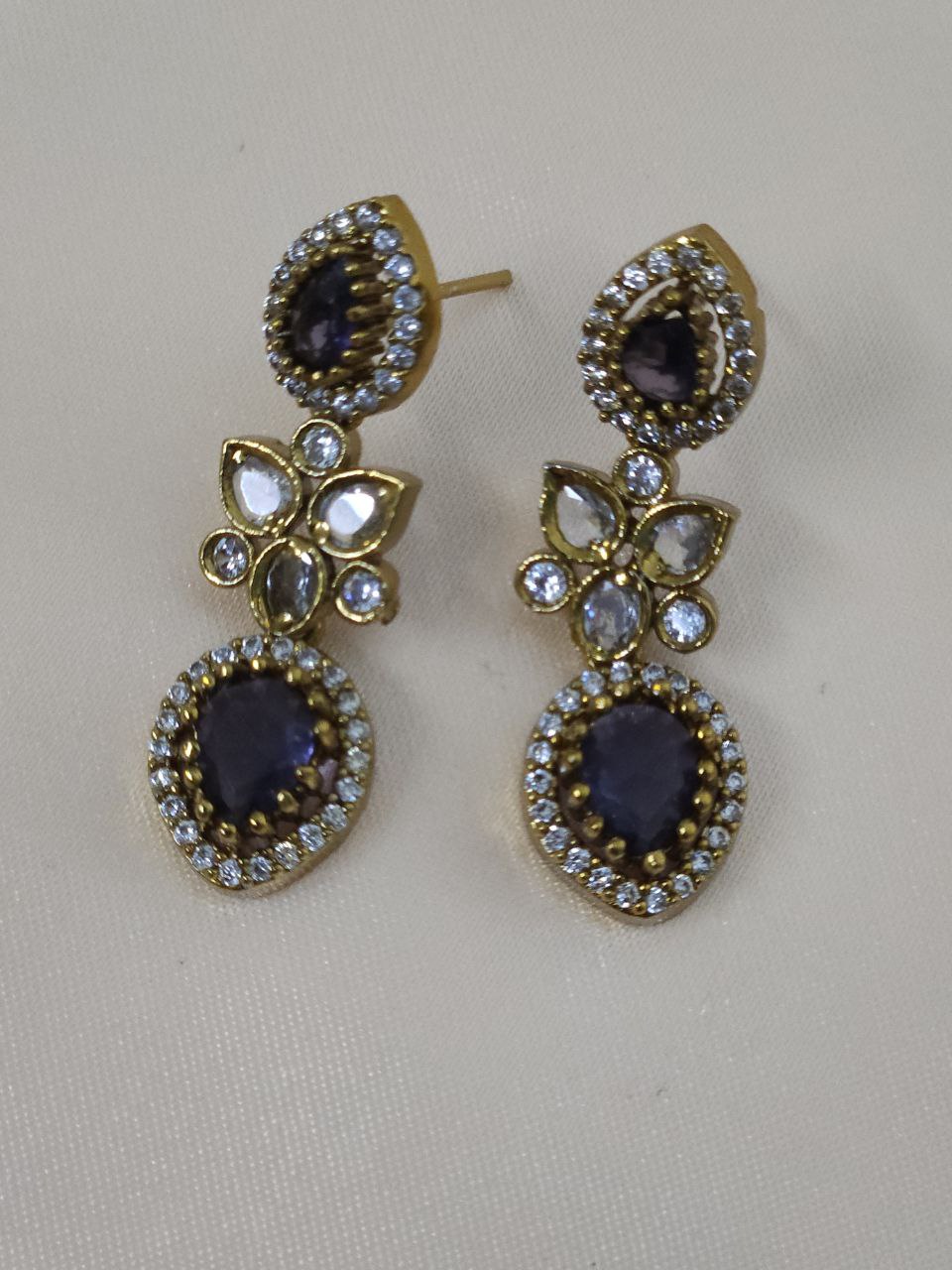 Designer Purple AD Choker Necklace