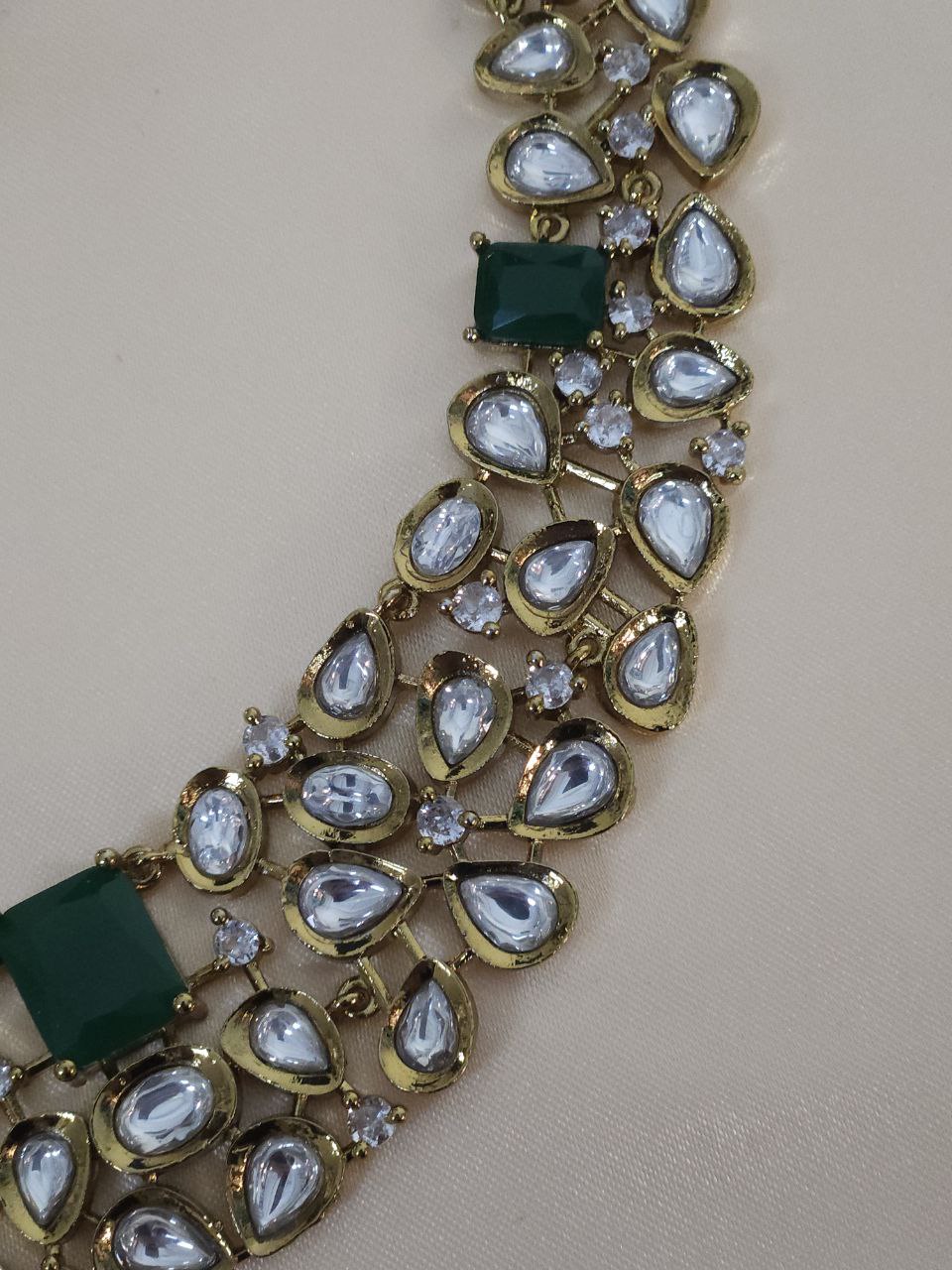 Natural Green AD Moissanite Necklace