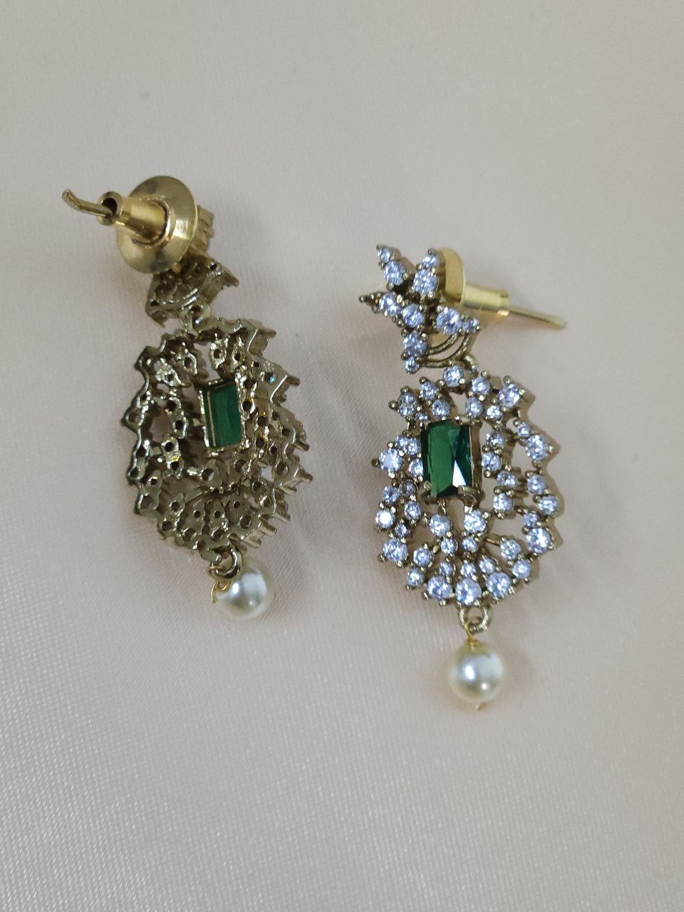 Premium Green AD Hasli Necklace