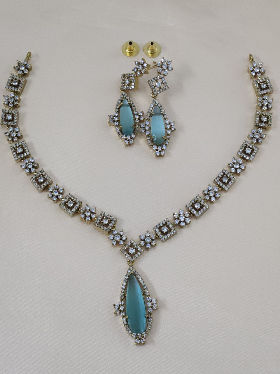 Mint Green Drop AD Necklace