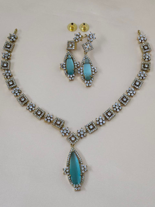 Mint Green Drop AD Necklace