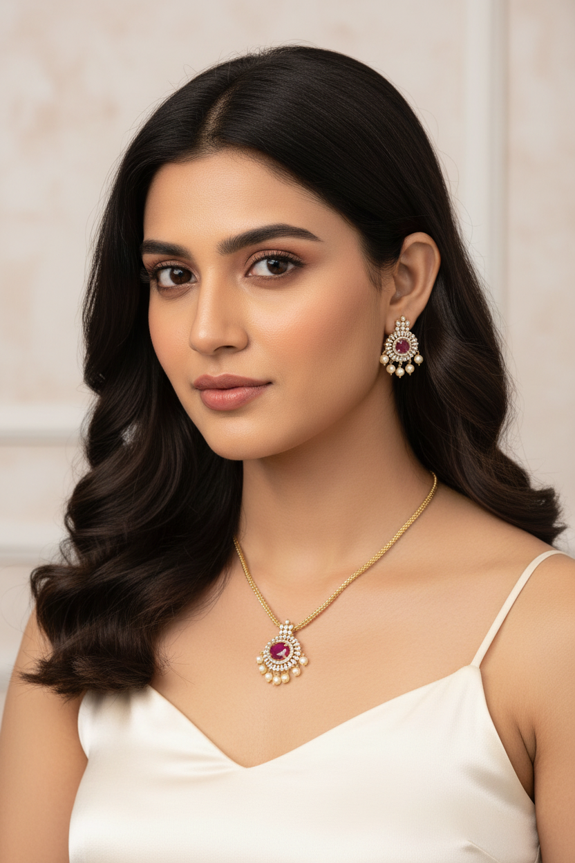 Red AD Temple Necklace