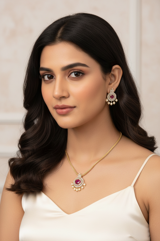 Red AD Temple Necklace