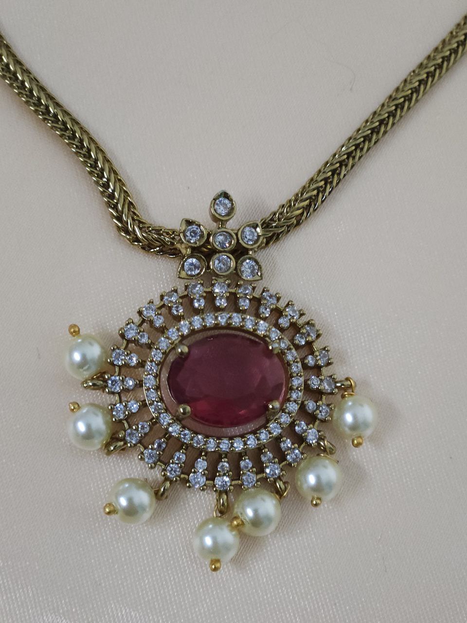 Red AD Temple Necklace