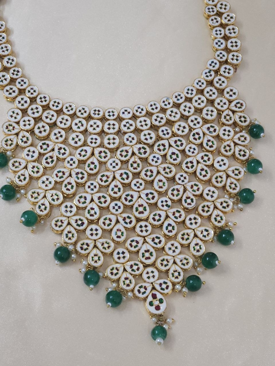 Premium Green Kundan Bridal Necklace